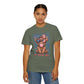 COMFORT COLORS - All American Girl T-Shirt — Patriotic Cow Pup Graphic Tee