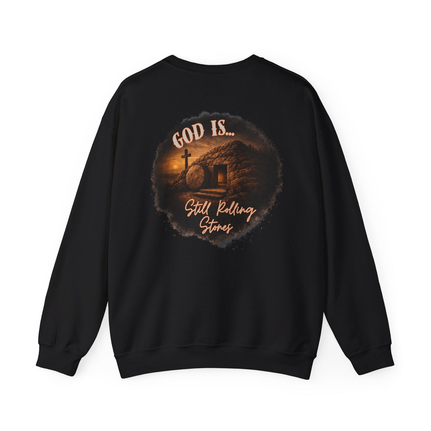 GOD IS STILL ROLLING STONES ADULT SWEATSHIRT