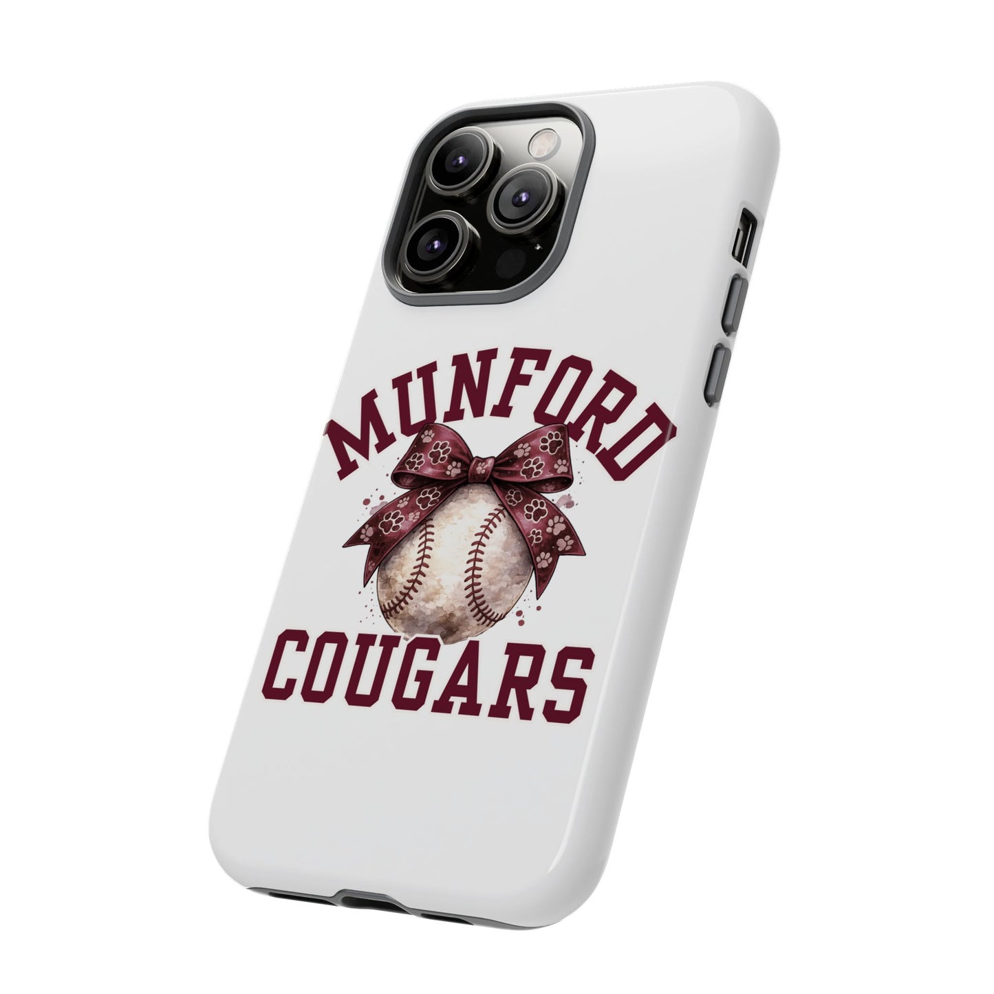 *** NEED TO PERSONALIZE THIS ? - DO NOT PURCHASE THIS ITEM - EMAIL ME @REFININGFAITHCOMPANY@GMAIL.COM - Munford Cougars Baseball Phone Case - Tough Cases Sports Team Phone Cover
