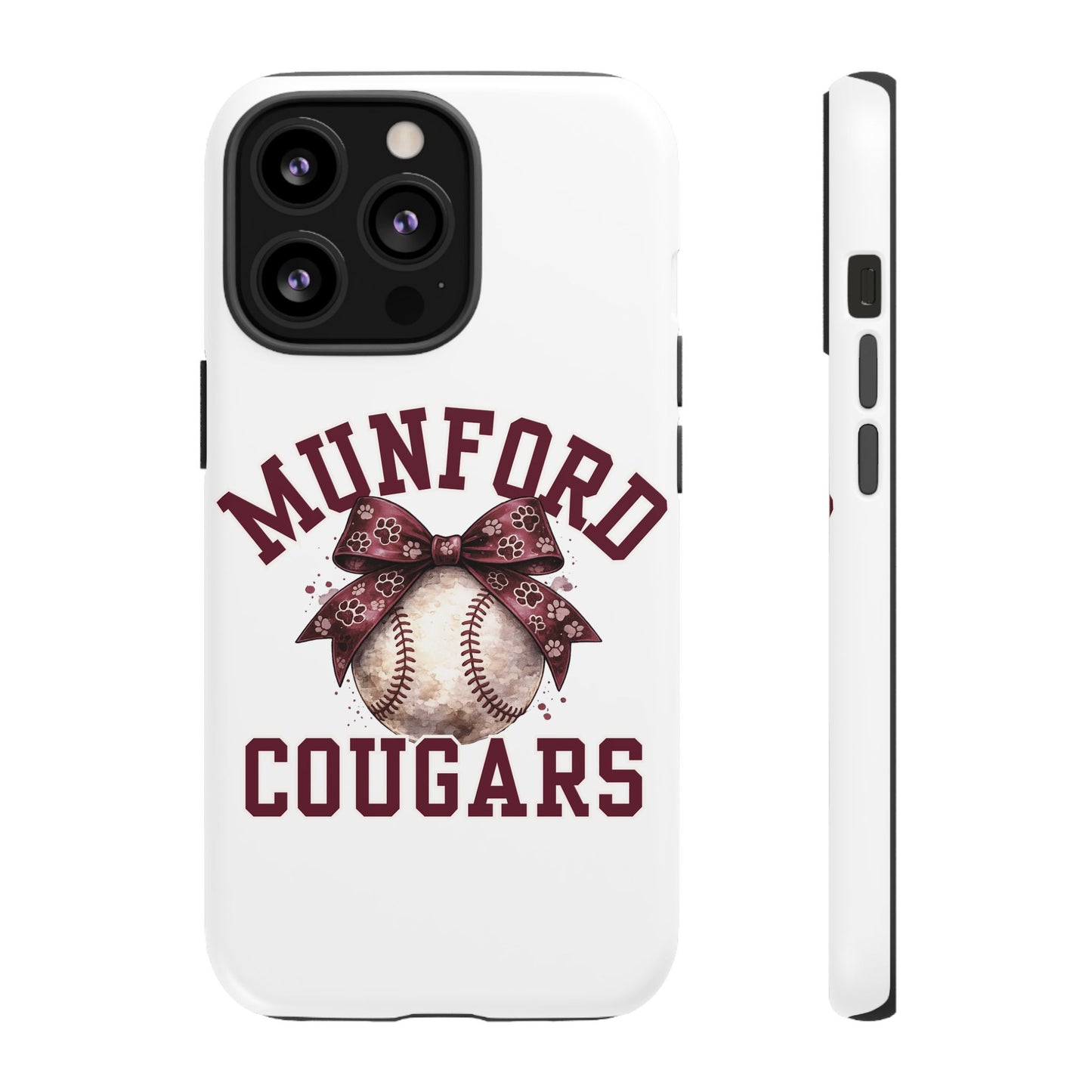 *** NEED TO PERSONALIZE THIS ? - DO NOT PURCHASE THIS ITEM - EMAIL ME @REFININGFAITHCOMPANY@GMAIL.COM - Munford Cougars Baseball Phone Case - Tough Cases Sports Team Phone Cover