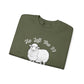 HE LEFT THE 99 WHITE FONT ADULT SWEATSHIRT