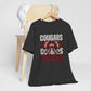 BELLA CANVAS - Cougars Football Tee – Vintage Stacked Design with Football Bow
