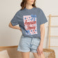 COMFORT COLORS - American Honey Graphic T-Shirt — Retro Patriotic Stars & Bows