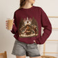 GILDAN - Nativity Scene Crewneck Sweatshirt - "Come Let Us Adore Him" Christmas Pullover
