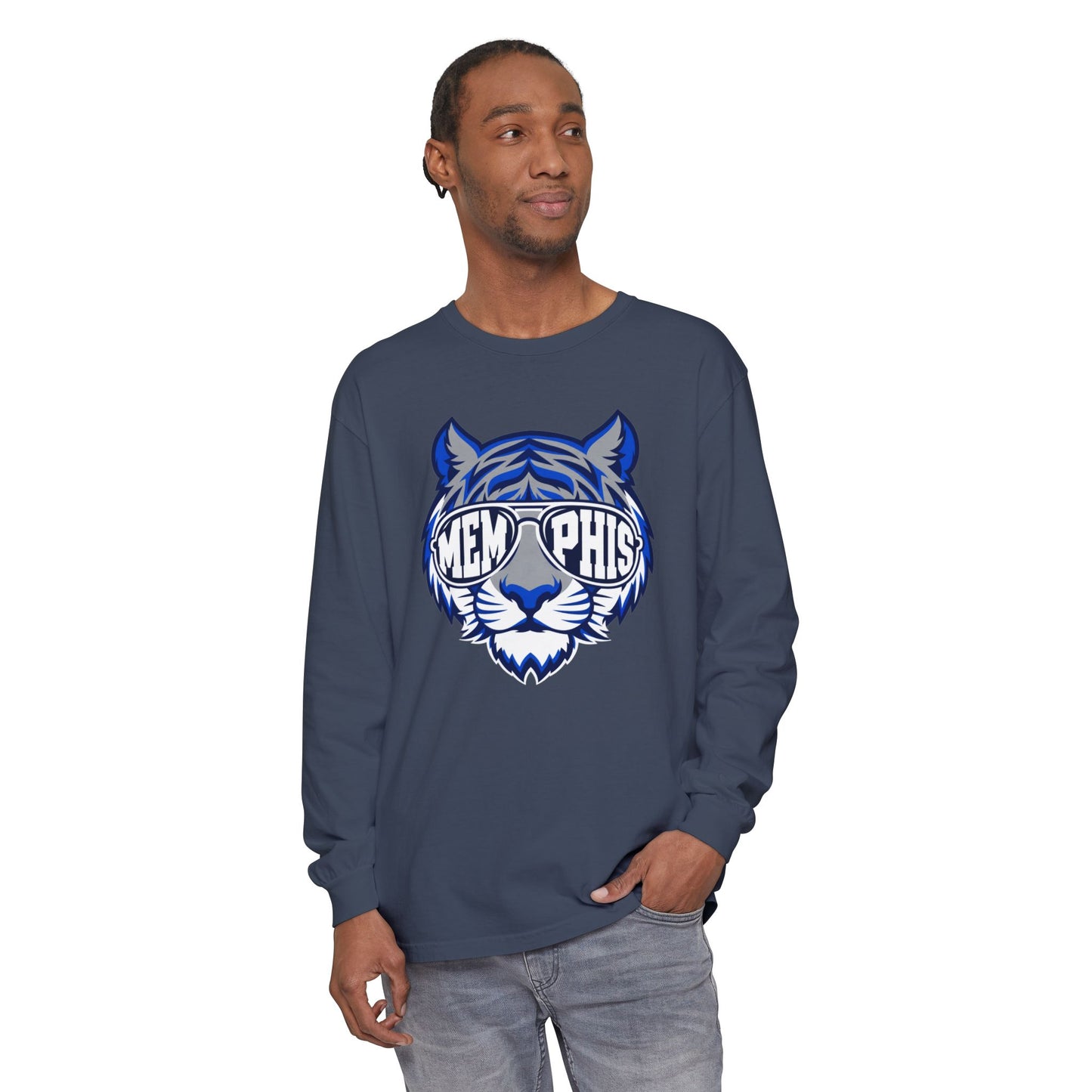 COMFORT COLORS - Memphis Tiger Sunglasses Long Sleeve Tee