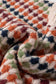 Multicolour Dotty Striped Pattern Knit Drop Shoulder Sweater