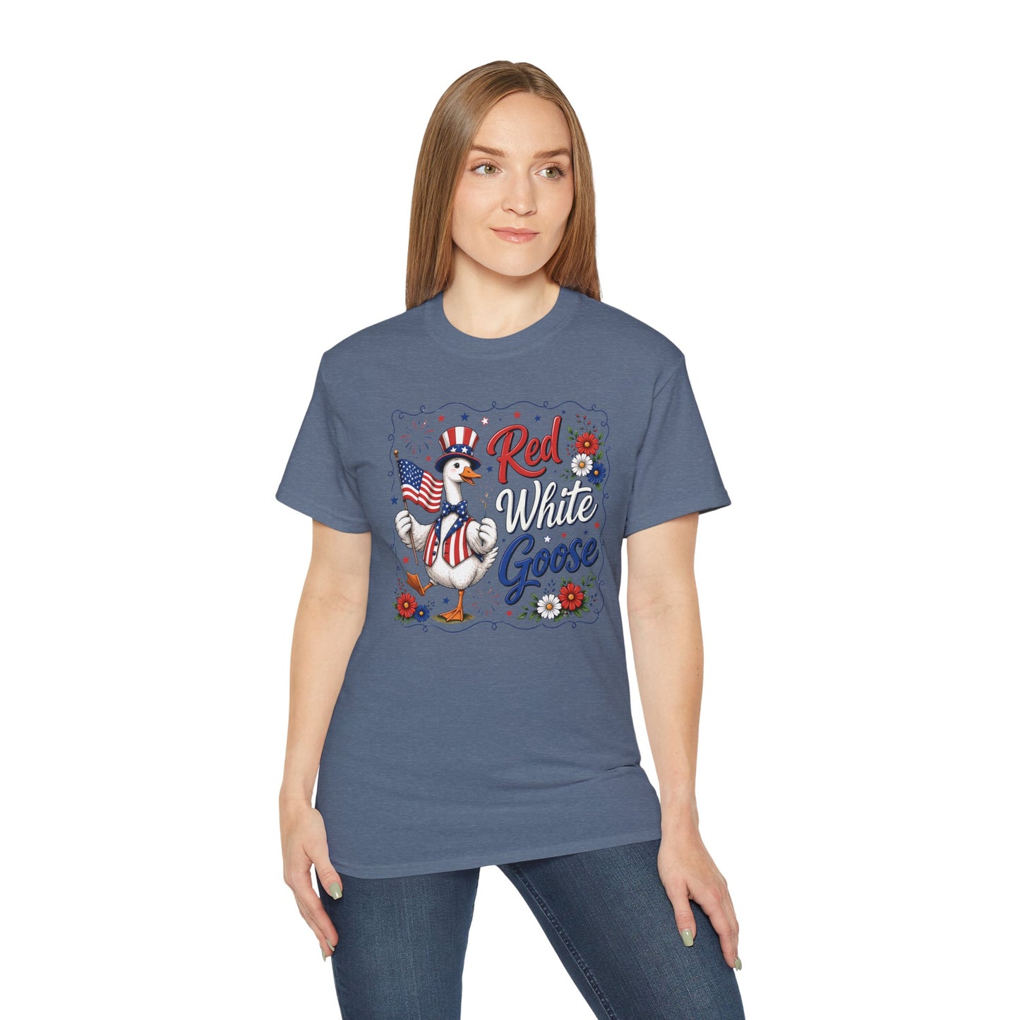 Patriotic "Red White Goose" Tee