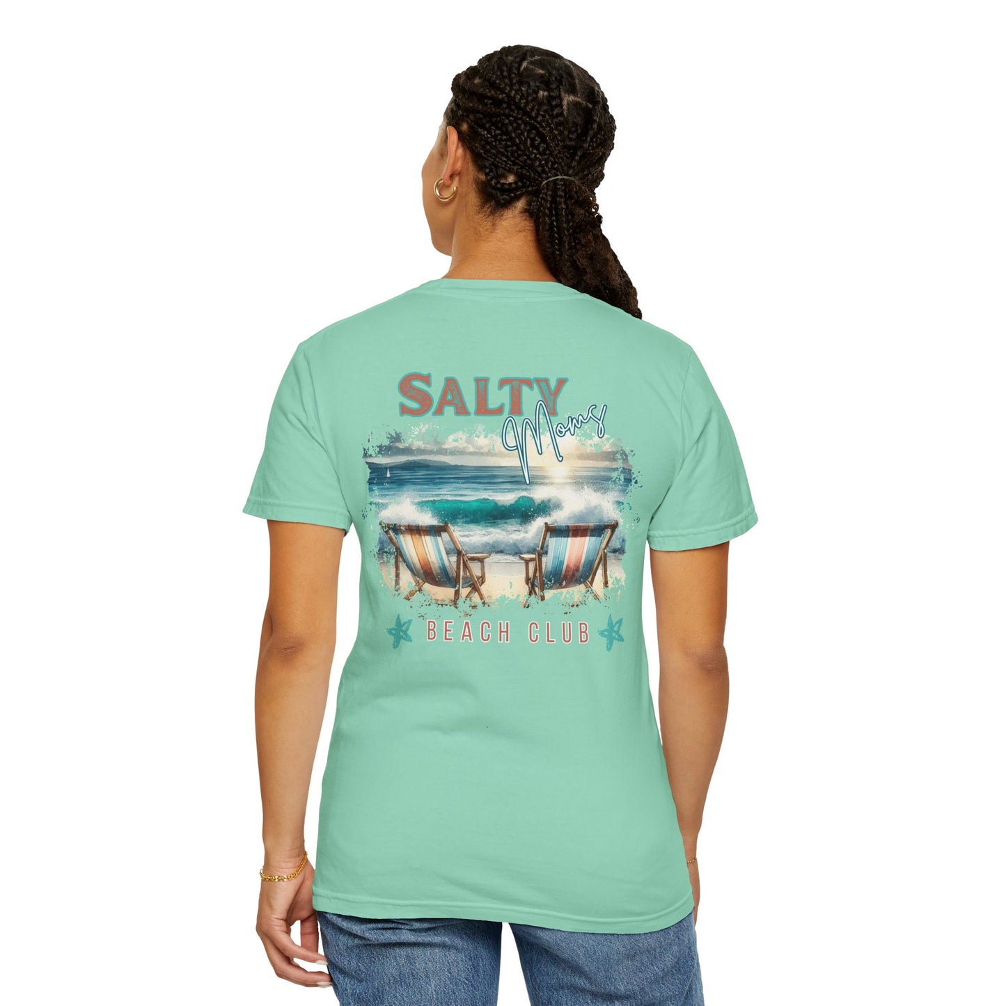 COMFORT COLORS - Salty Vibes Beach Club T-Shirt — 'Salty Memory' Coastal Graphic Tee