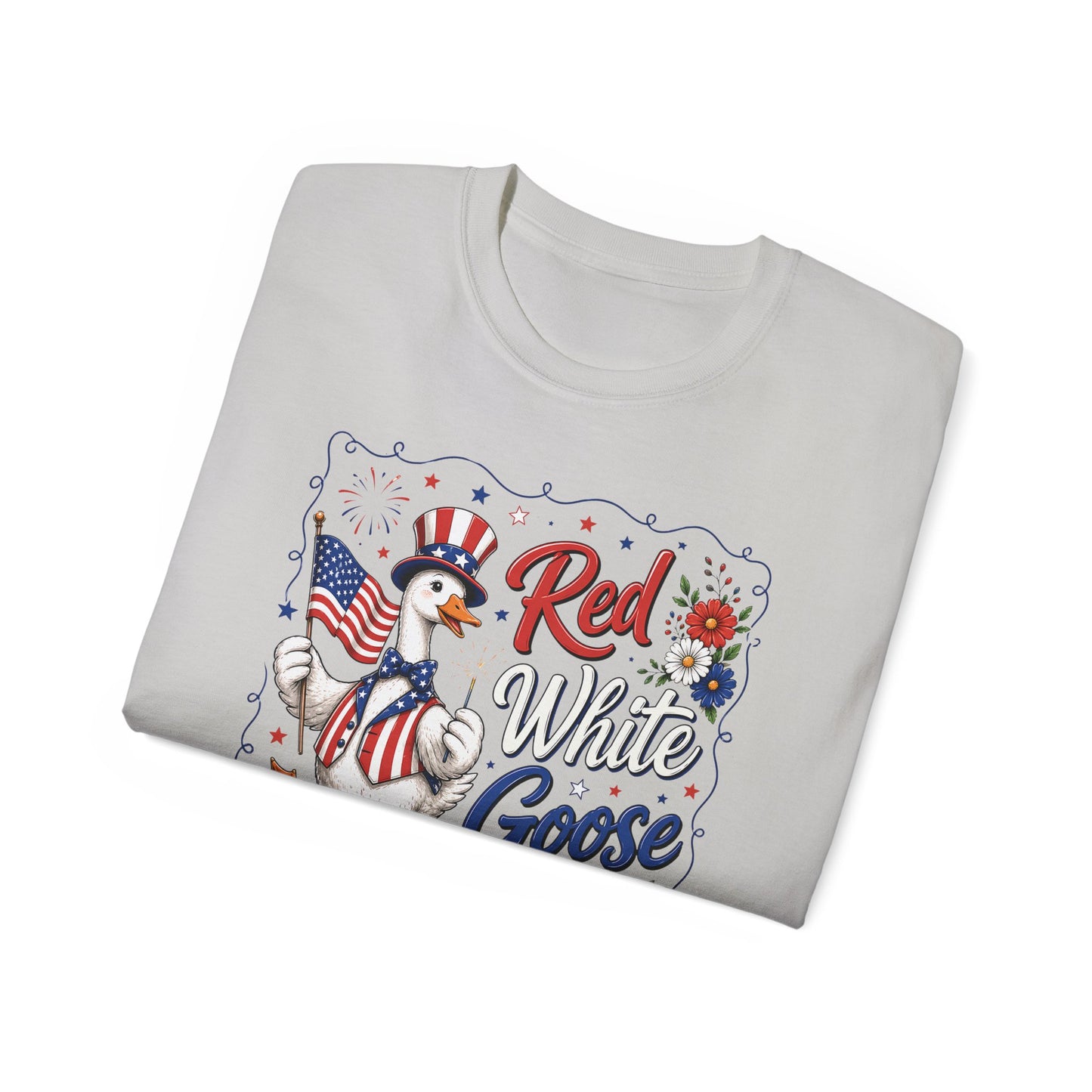 Patriotic "Red White Goose" Tee