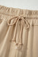 Light Pink Solid Color Loose Tee Drawstring Wide Leg Pants 2pcs Outfit