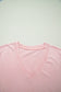 Beau Blue Mineral Wash V Neck Tee Matching Skort Set