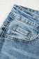 Myosotis Raw Hem Ripped Open Knee Fit Flare Jeans
