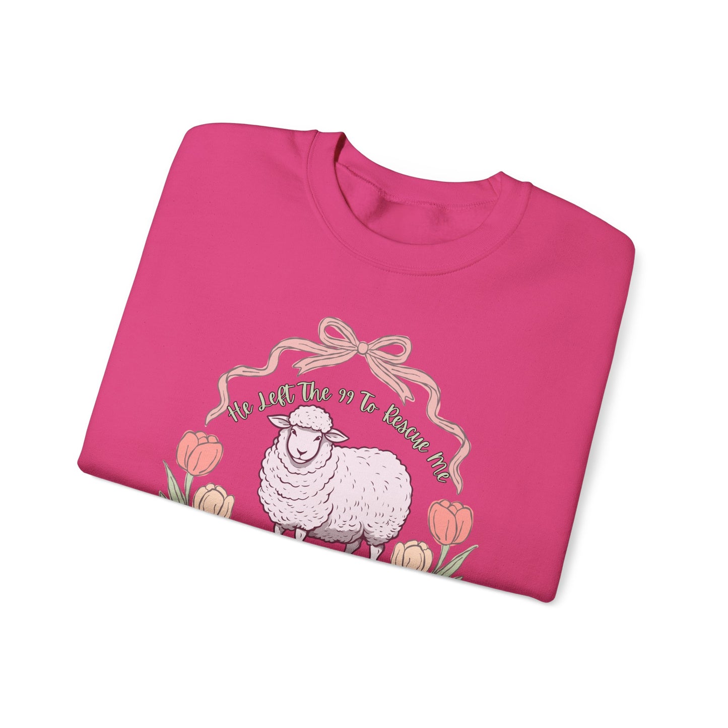 HE LEFT THE 99 WITH RIBBON FRAME ADULT SWEATSHIRT - FRONT AND BACK PRINT