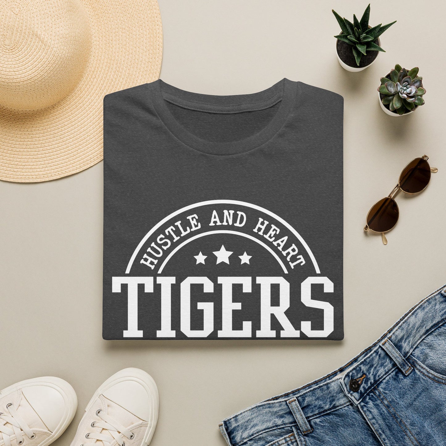 GILDAN - T-Shirt — Tigers Vintage Athletic Seal (“Hustle and Heart”)