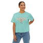 COMFORT COLOR - Nurse Boxy Tee — Floral Stethoscope Graphic for Women, "Nurse" Gift