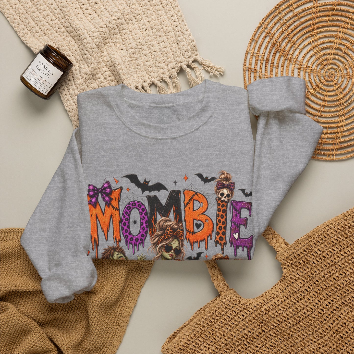 GILDAN - Mombie Halloween Sweatshirt — "Mombie" Zombie Mom Graphic Crewneck