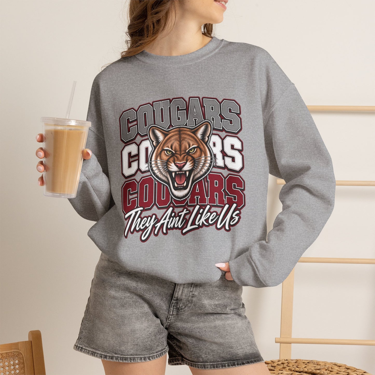 GILDAN - Cougars They Ain't Like Us Crewneck Sweatshirt