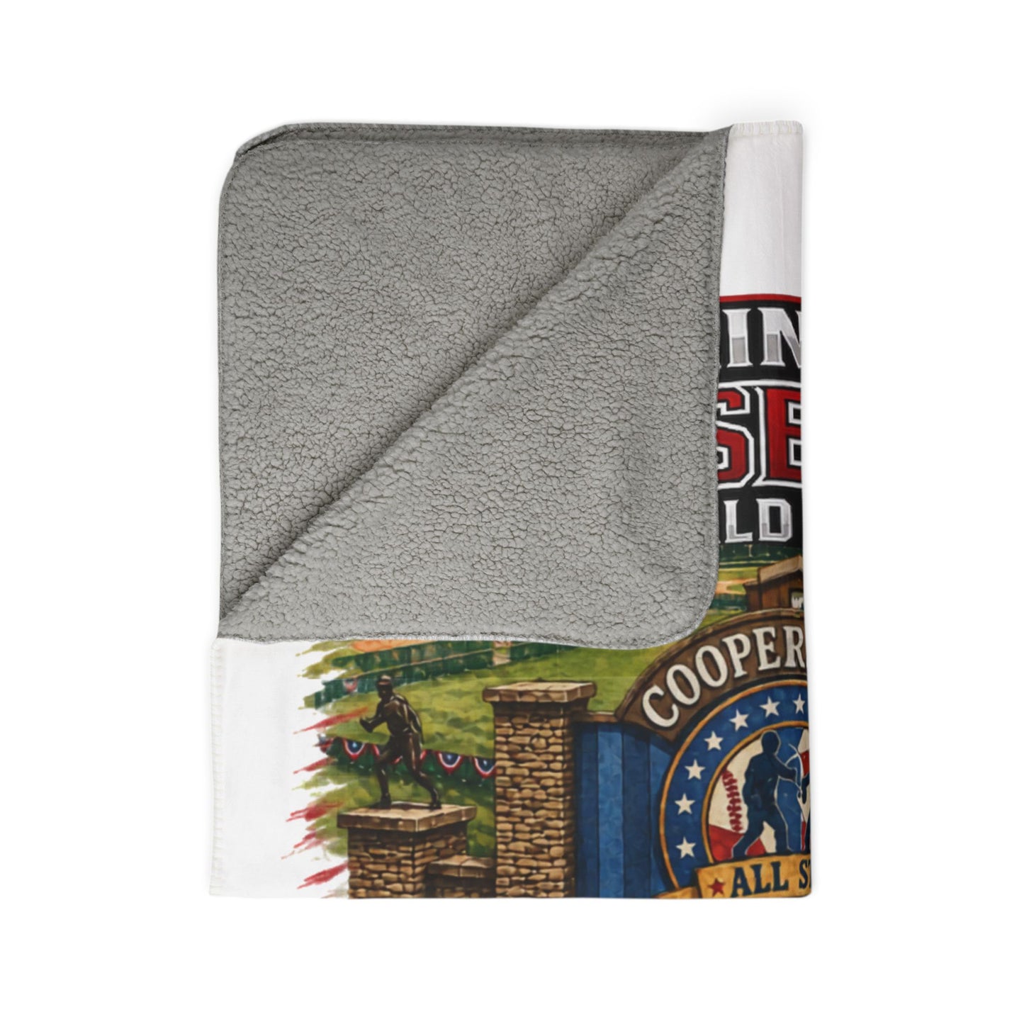 Arlington Arsenal World Series Sherpa Fleece Blanket — Cooperstown All-Star Team Throw