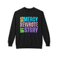 Crewneck Sweatshirt "His Mercy Rewrote My Story" — Inspirational Christian Graphic Pullover