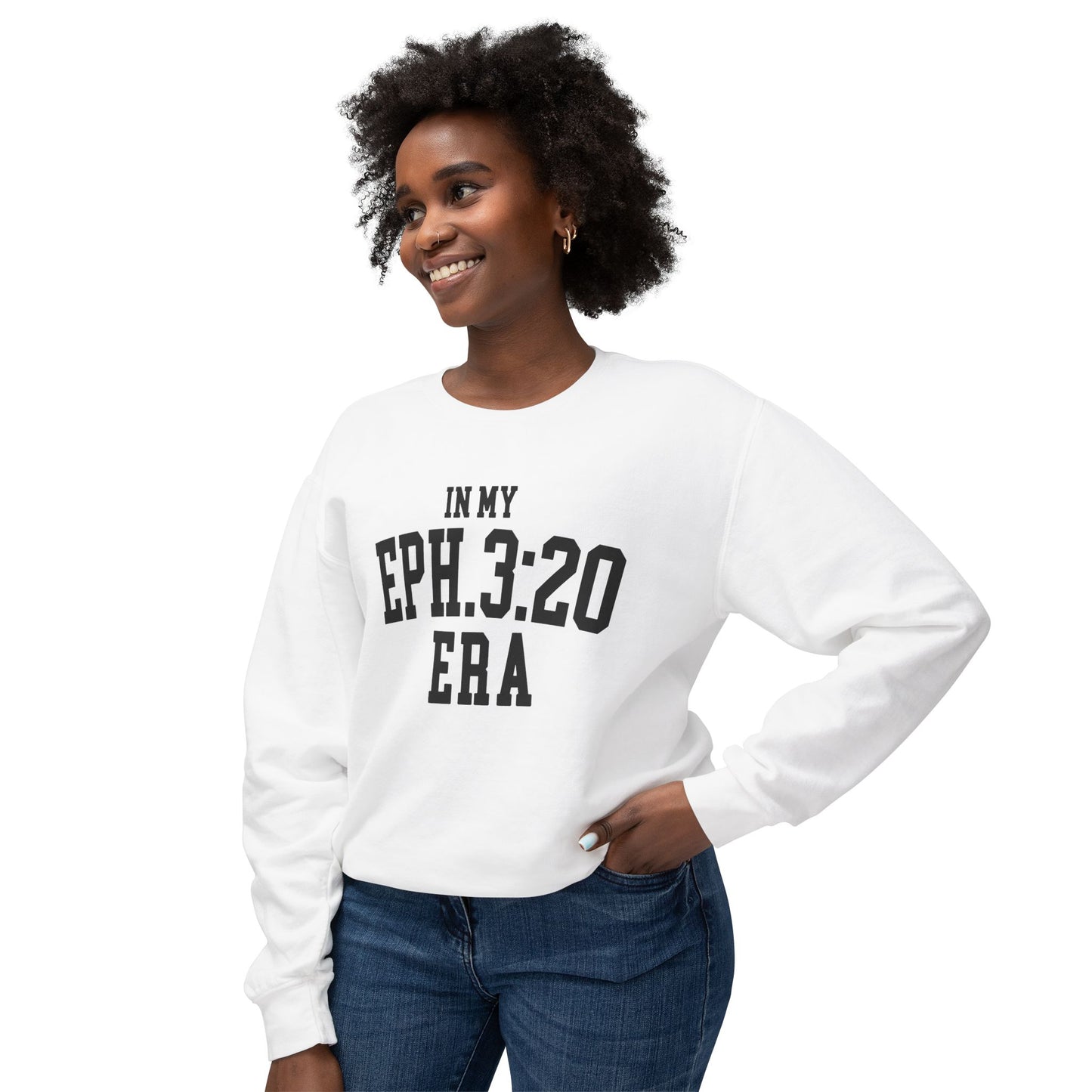 COMFORT COLORS - Eph. 3:20 Era Crewneck Sweatshirt — Inspirational Christian Pullover