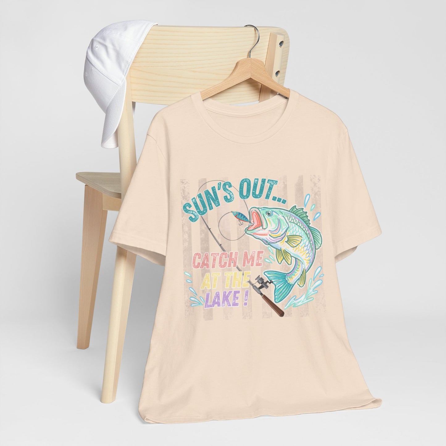 BELLA CANVAS - Sun's Out Catch Me at the Lake T-Shirt — Bass Fishing Summer Tee