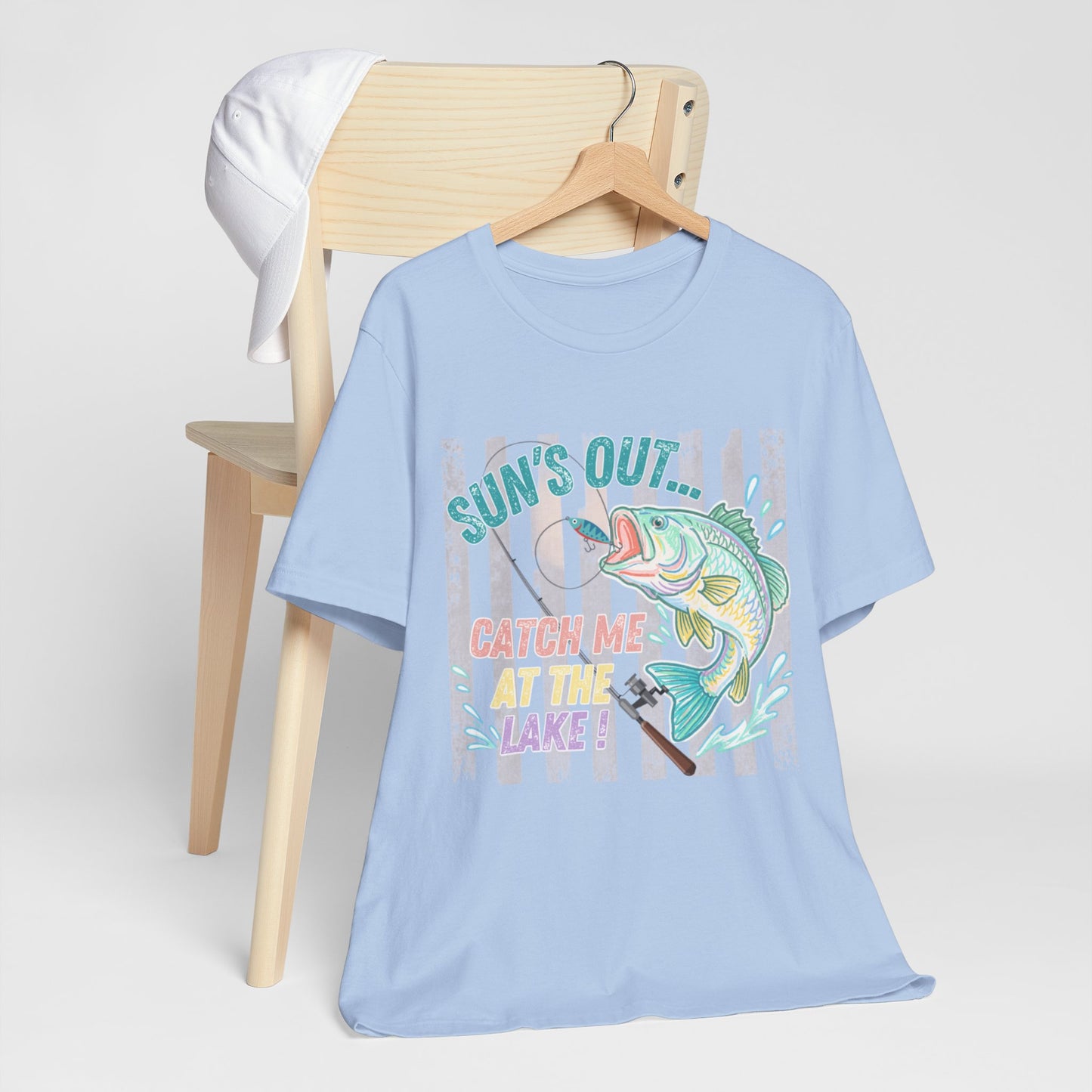 BELLA CANVAS - Sun's Out Catch Me at the Lake T-Shirt — Bass Fishing Summer Tee