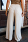 Jet Stream Drawstring Elastic Waist Button Pleated Detail Wide Leg Pants