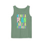 COMFORT COLORS - Inspirational Tank Top — "He Has a Plan, I Have a Purpose" Motivational Graphic Tank