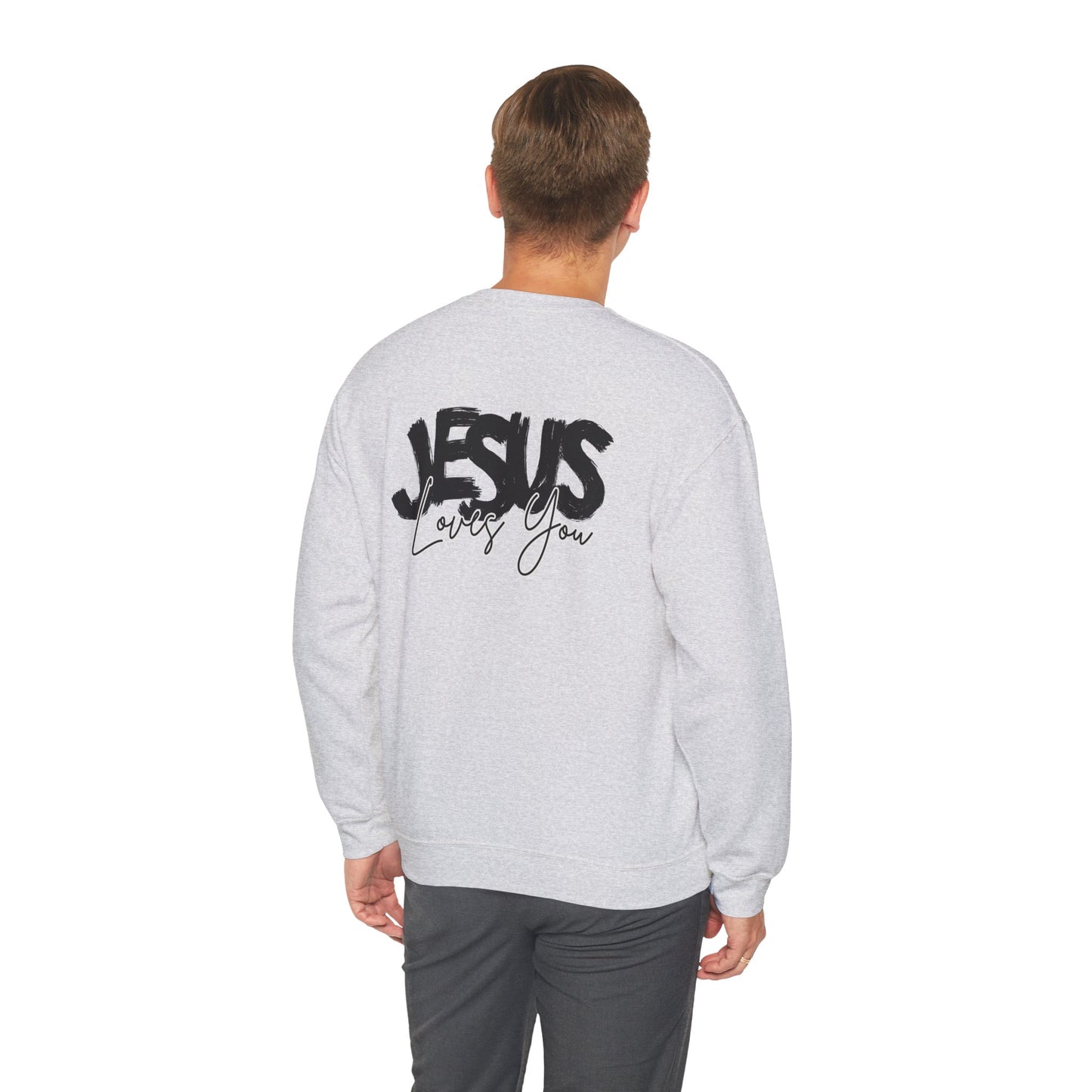 JESUS LOVES YOU NEUTRAL ADULT SWEATSHIRT