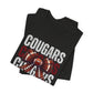 BELLA CANVAS - Cougars Football Tee – Vintage Stacked Design with Football Bow