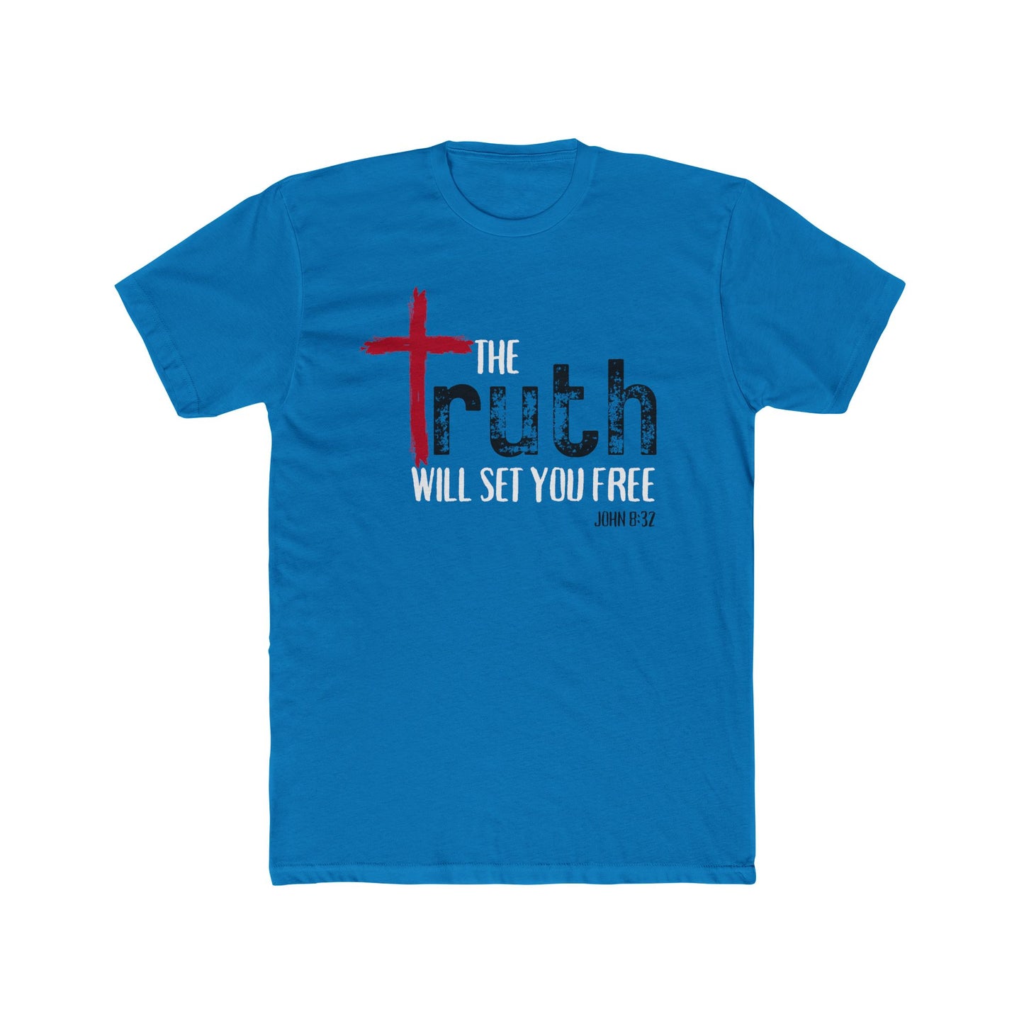 Faith 'Truth' T-Shirt — Christian Cross Graphic Tee (John 8:32)