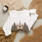 GILDAN - Nativity Scene Crewneck Sweatshirt - "Come Let Us Adore Him" Christmas Pullover