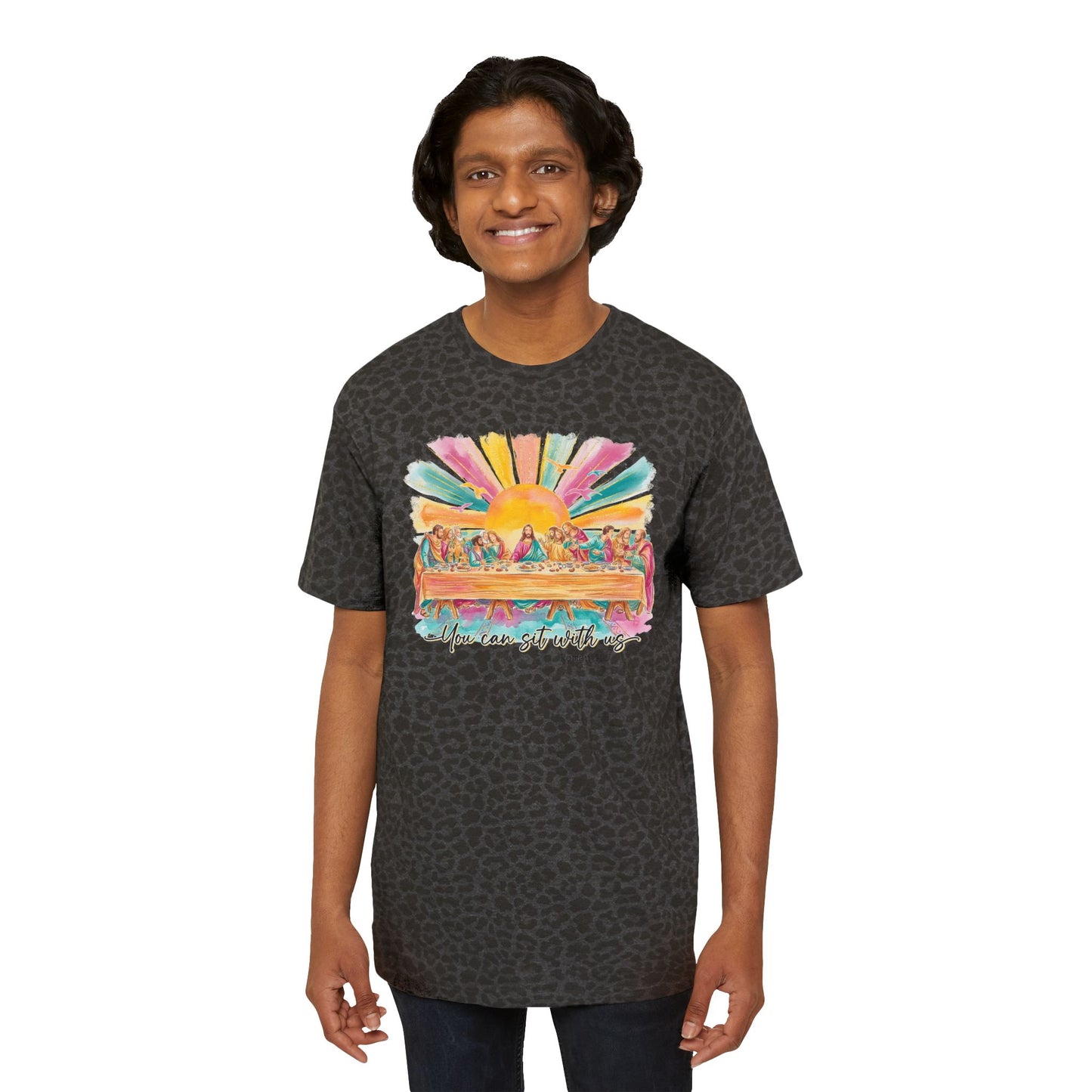 Sunset Surf Van T‑Shirt — Colorful Beach Sunrise Graphic Tee