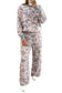 Multicolour Camouflage Print Long Sleeve Top Loose 2pcs Pants Set