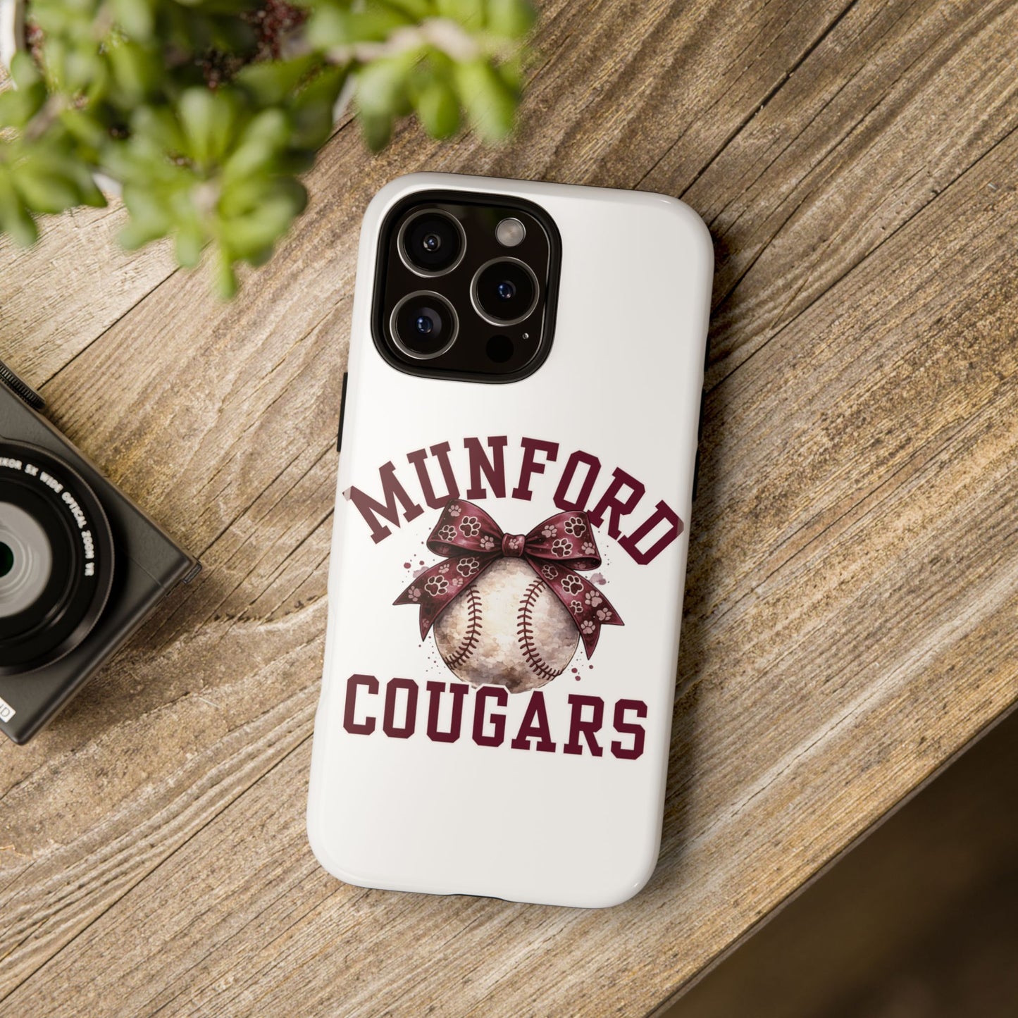 *** NEED TO PERSONALIZE THIS ? - DO NOT PURCHASE THIS ITEM - EMAIL ME @REFININGFAITHCOMPANY@GMAIL.COM - Munford Cougars Baseball Phone Case - Tough Cases Sports Team Phone Cover