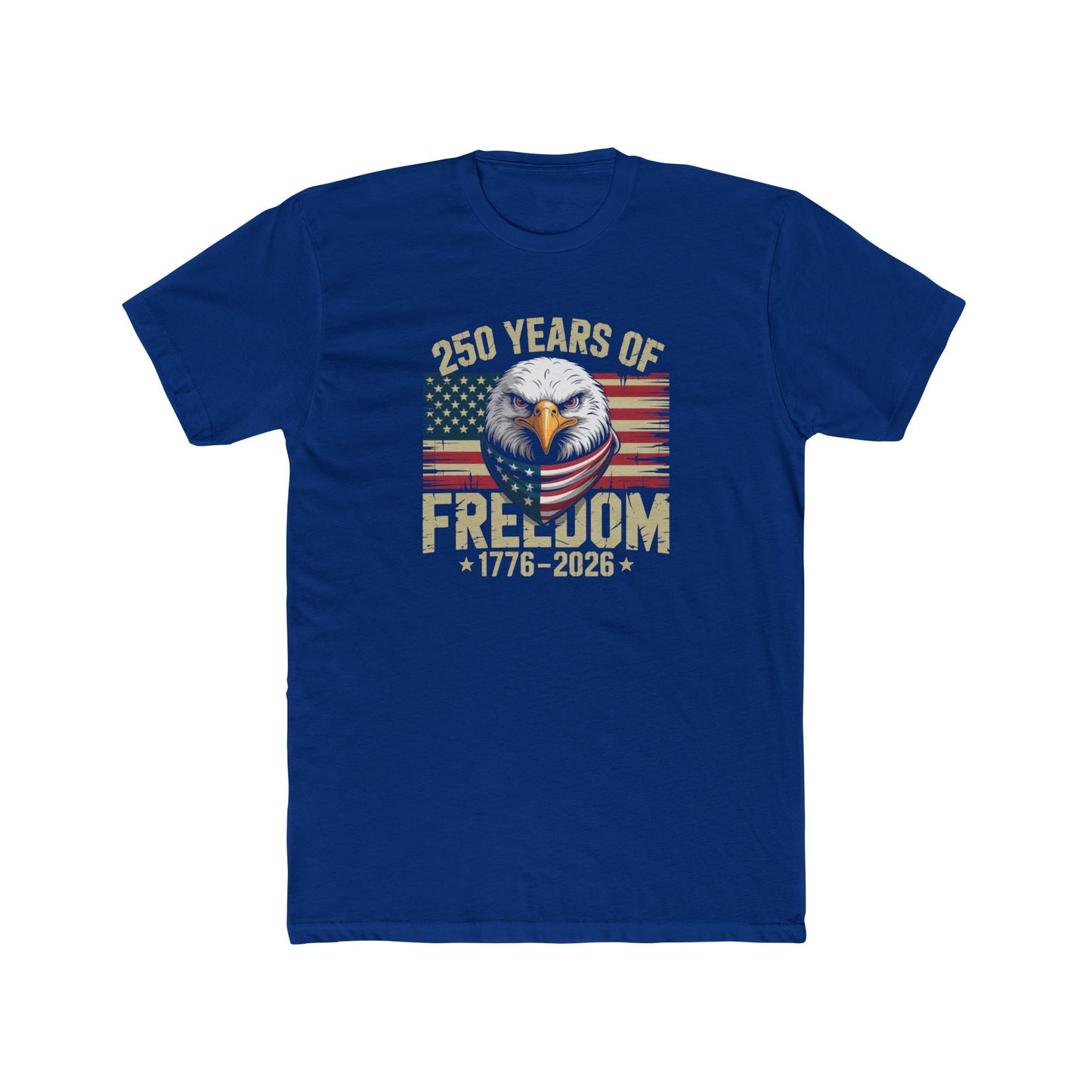 GILDAN - 250 Years of Freedom T-Shirt — 1776–2026 American Flag Eagle Patriotic Tee