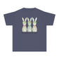COMFORT COLORS - Easter Floral Bunny Youth Tee — 'Because He Lives'