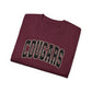 Cougars Arch Logo Tee Leopard Print Outline— Vintage Collegiate Graphic T-Shirt