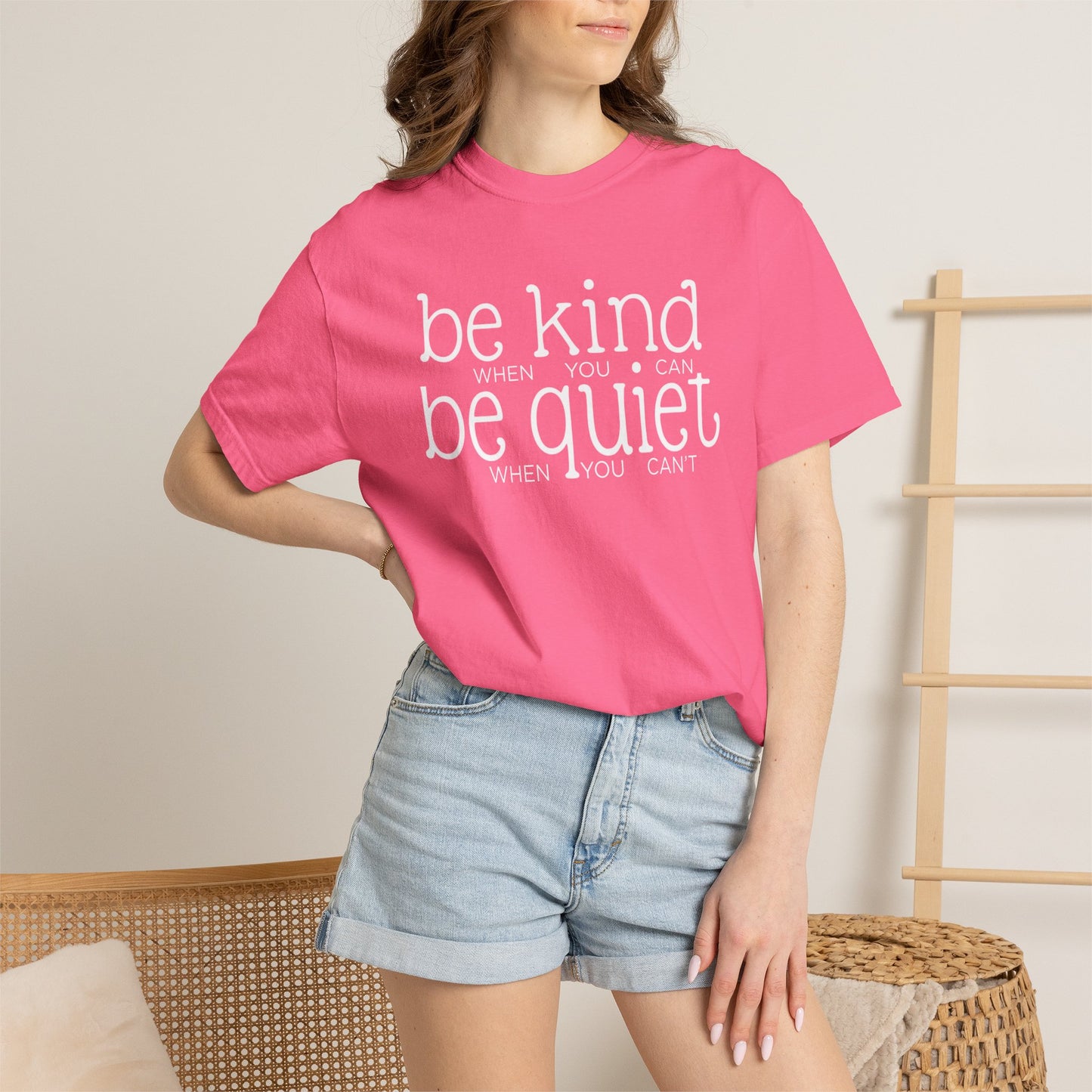 COMFORT COLORS - Garment-Dyed T-Shirt — Soft Vintage White Crew Tee