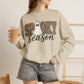 GILDAN - Spooky Season Sweatshirt — Leopard Print Ghost Halloween Crewneck