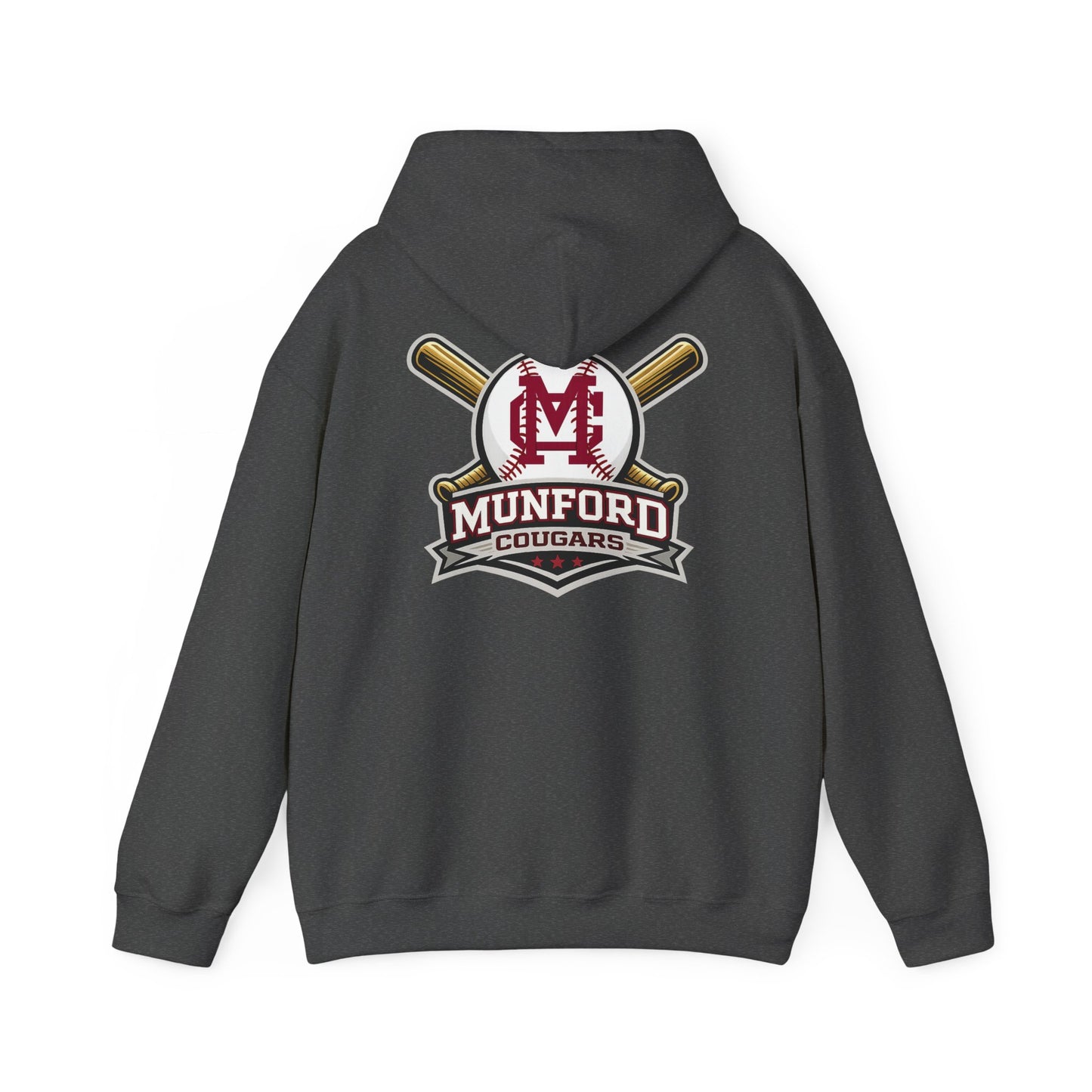 Munford Cougars Baseball Adult Hoodie | Munford M Logo Sweatshirt