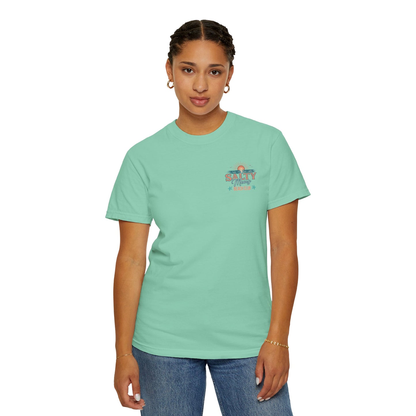 COMFORT COLORS - Salty Vibes Beach Club T-Shirt — 'Salty Memory' Coastal Graphic Tee