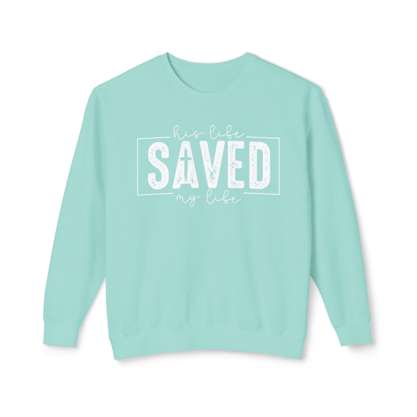 COMFORT COLORS - Saved By Grace Sweatshirt — Christian Inspirational Crewneck