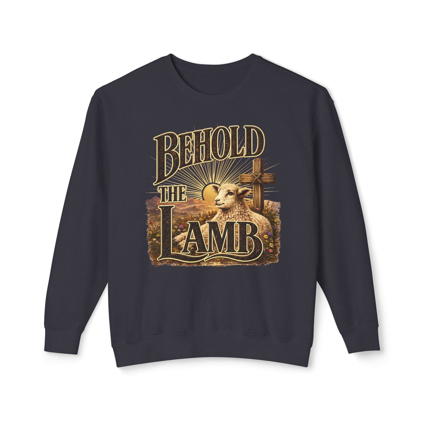 COMFORT COLORS - Behold the Lamb Sweatshirt — Christian Easter Crewneck