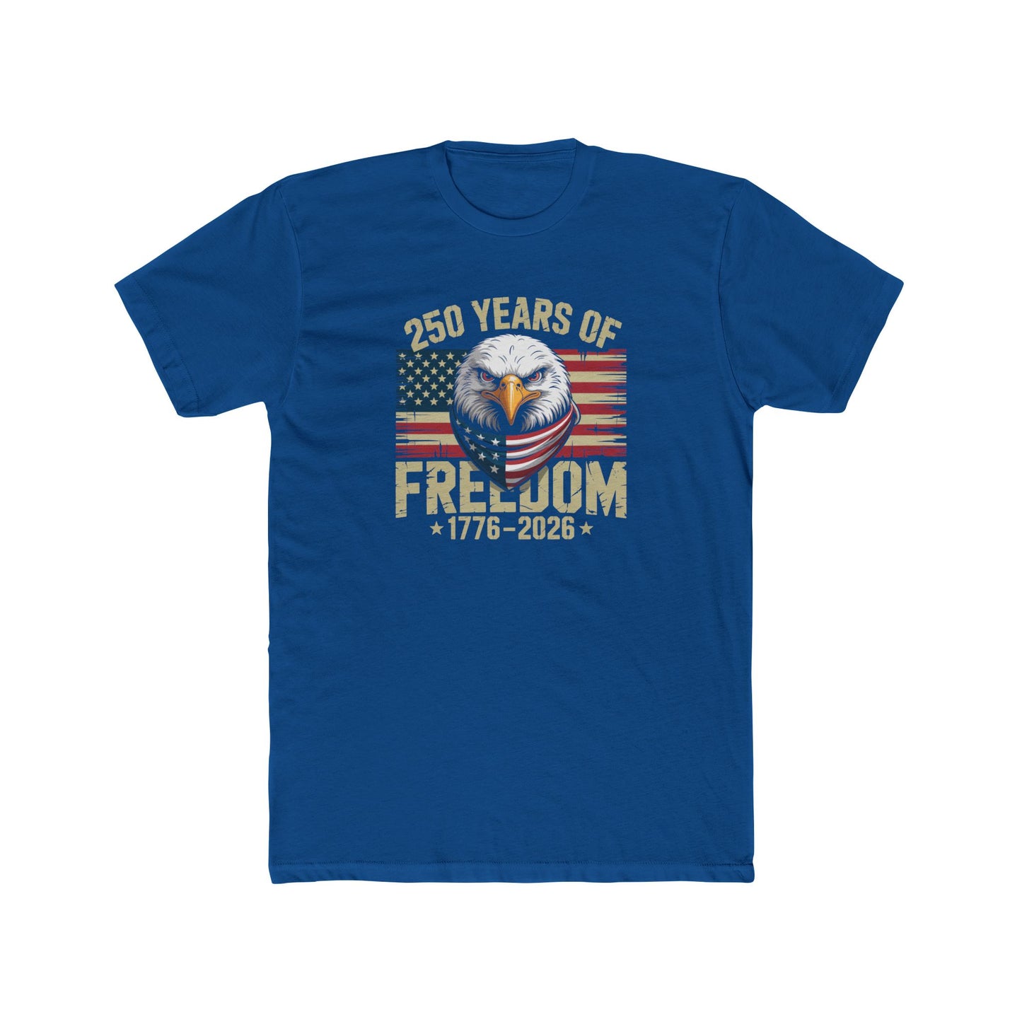 GILDAN - 250 Years of Freedom T-Shirt — 1776–2026 American Flag Eagle Patriotic Tee