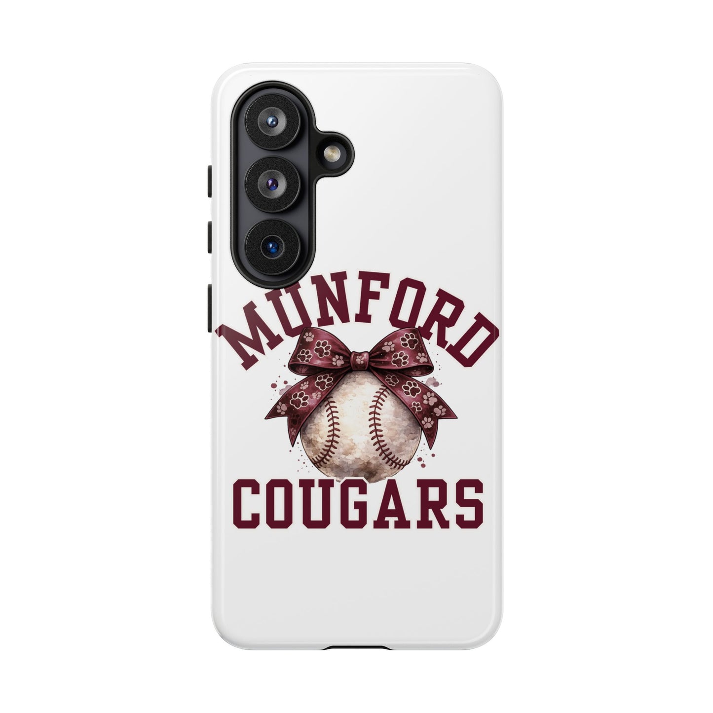 *** NEED TO PERSONALIZE THIS ? - DO NOT PURCHASE THIS ITEM - EMAIL ME @REFININGFAITHCOMPANY@GMAIL.COM - Munford Cougars Baseball Phone Case - Tough Cases Sports Team Phone Cover