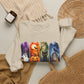 GILDAN - Spooky Season Halloween Crewneck Sweatshirt — Ghost, Jack-O'-Lantern & Black Cat Design