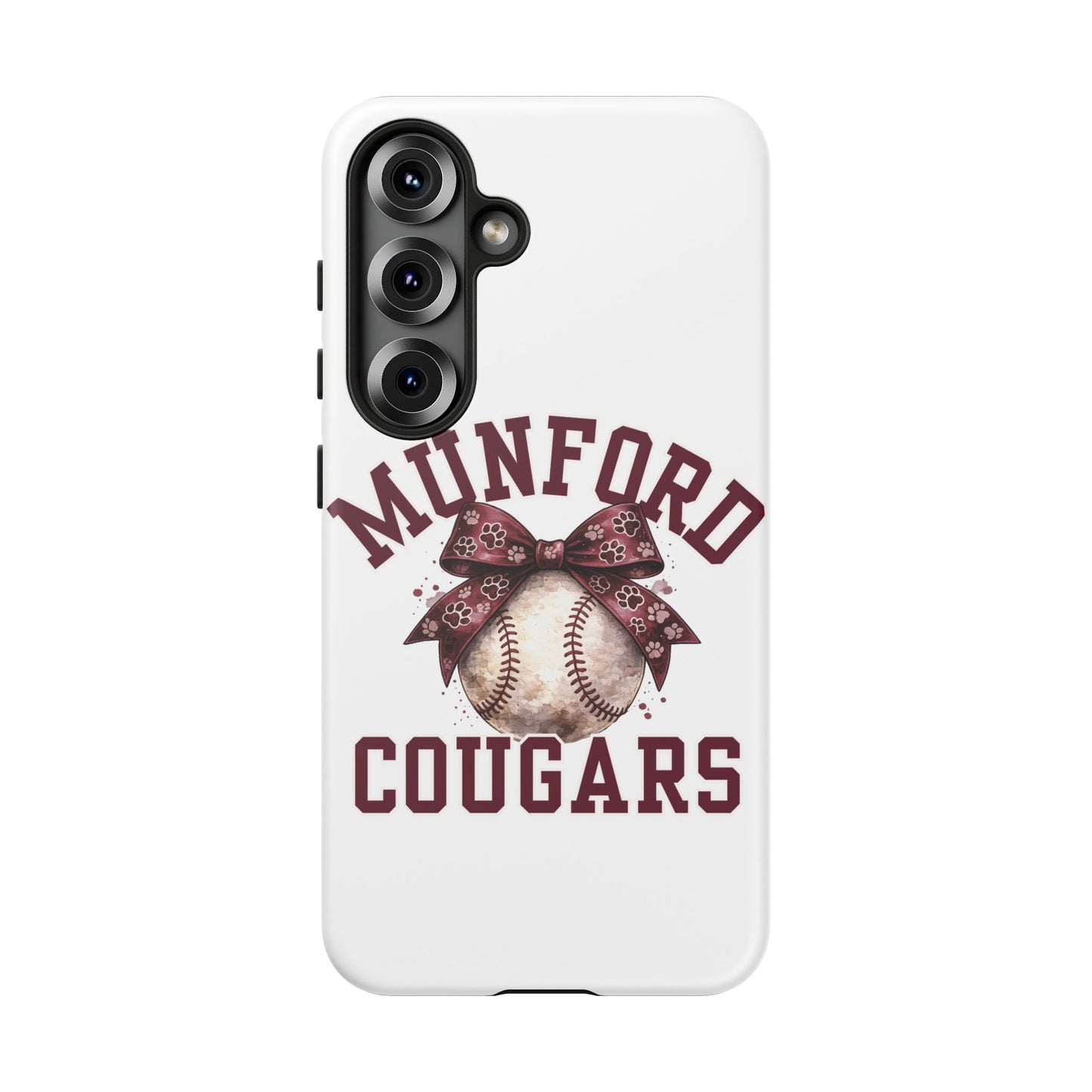 *** NEED TO PERSONALIZE THIS ? - DO NOT PURCHASE THIS ITEM - EMAIL ME @REFININGFAITHCOMPANY@GMAIL.COM - Munford Cougars Baseball Phone Case - Tough Cases Sports Team Phone Cover