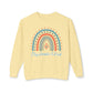 COMFORT COLORS -  Crewneck Sweatshirt - 'Stay Humble & Kind' Pastel Rainbow