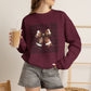 GILDAN - Cougars Cheer Bow Sweatshirt - Repeated Text Graphic Crewneck